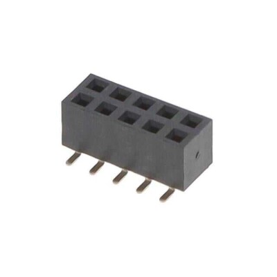 10 Position Receptacle, Bottom or Top Entry Connector 0.079