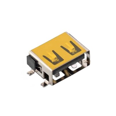 USB-A (USB TYPE-A) USB 2.0 Receptacle Connector 4 Position Surface Mount, Right Angle - 1