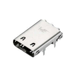 USB-C (USB TYPE-C) USB 3.2 Gen 2 (USB 3.1 Gen 2, Superspeed + (USB 3.1)) Receptacle Connector 24 Position Surface Mount, Right Angle; Through Hole - Würth Elektronik