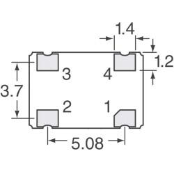 64 MHz XO (Standard) HCMOS, TTL Oscillator 3.3V Enable/Disable 4-SMD, No Lead - 2