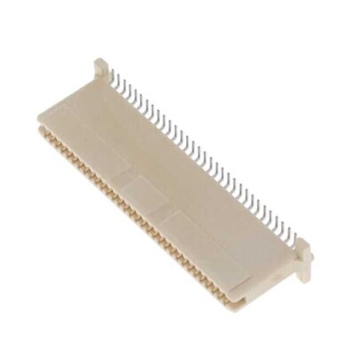 64 Position Connector Receptacle, Outer Shroud Contacts Surface Mount Gold - 1