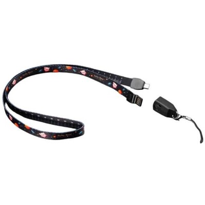 USB Cable Lanyard with USB A and USB C Tips - 1