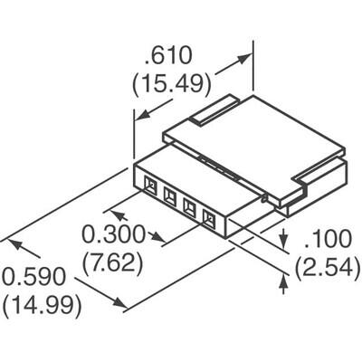 4 Position FFC, FPC Connector Receptacle 0.100