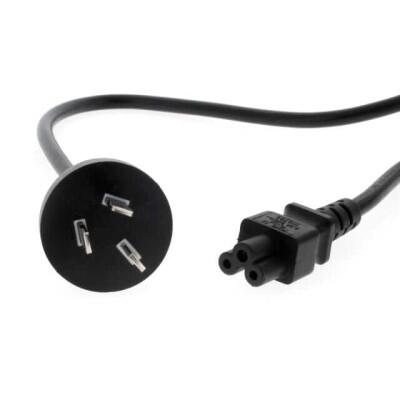 6.73' (2.05m) Power Cord Black AS3112 To IEC 320-C5 H05VV-F - 1