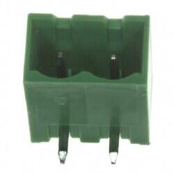 2 Position Terminal Block Header, Male Pins, Shrouded (4 Side) 0.200