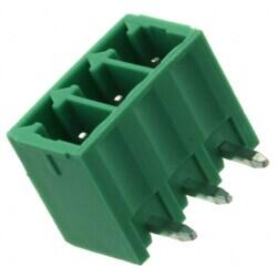 3 Position Terminal Block Header, Male Pins, Shrouded (4 Side) 0.138