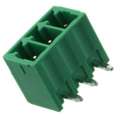 3 Position Terminal Block Header, Male Pins, Shrouded (4 Side) 0.138