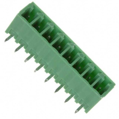 8 Position Terminal Block Header, Male Pins, Shrouded (4 Side) 0.150