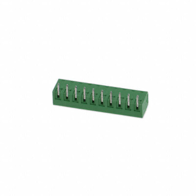 10 Position Terminal Block Header, Male Pins, Shrouded (4 Side) 0.150
