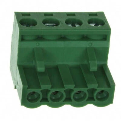 4 Position Terminal Block Plug, Female Sockets 0.200