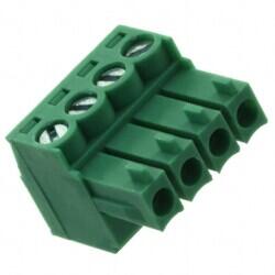 4 Position Terminal Block Plug, Female Sockets 0.138