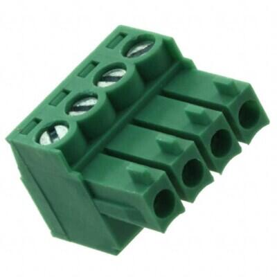 4 Position Terminal Block Plug, Female Sockets 0.138