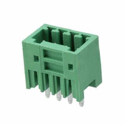 4 Position Terminal Block Header, Male Pins, Shrouded (4 Side) 0.098