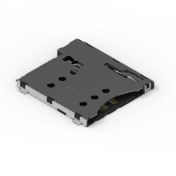7 (6 + 1) Position Card Connector Micro SIM Surface Mount, Right Angle Gold - Würth Elektronik