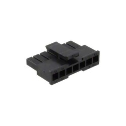 7 Position Rectangular Housing Connector Receptacle Black 0.118