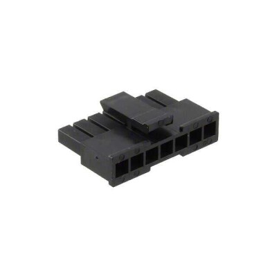 7 Position Rectangular Housing Connector Receptacle Black 0.118