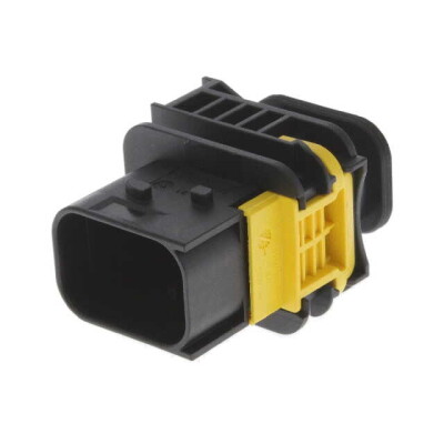 7 Rectangular Connectors - Housings Plug Black - 1
