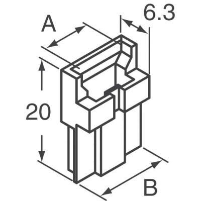 7 Rectangular Connectors - Housings Plug Natural 0.079