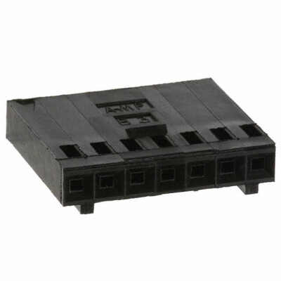7 Rectangular Connectors - Housings Receptacle Black 0.100