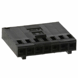 7 Rectangular Connectors - Housings Receptacle Black 0.100