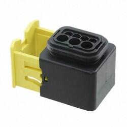 7 Rectangular Connectors - Housings Receptacle Black - TE Connectivity Deutsch Connectors