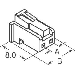7 Rectangular Connectors - Housings Receptacle Natural 0.079