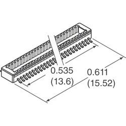 70 Position Connector Plug, Outer Shroud Contacts Surface Mount Gold - 2