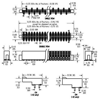 70 Position Receptacle Connector Surface Mount - 3