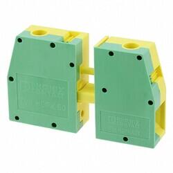 1 Position Terminal Block Bolt/Screw Clamp - Wire Entry 90° to Panel Green, Yellow - Phoenix Contact