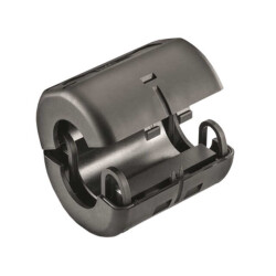 Hinged (Snap On), Key Required Free Hanging Ferrite Core 417Ohm @ 100MHz ID 0.591