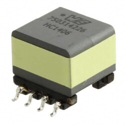Flyback Converters For For DC/DC Converters SMPS Transformer 1500Vrms Isolation 250 ~ 600kHz Surface Mount - Würth Elektronik