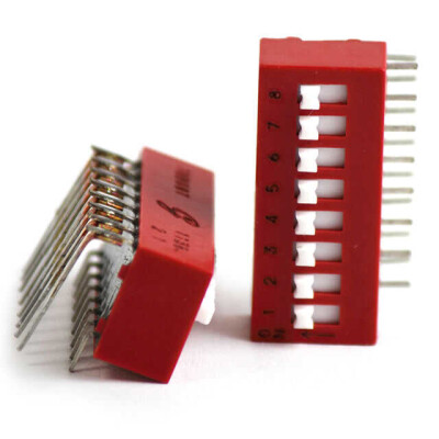 Dip Switch SPST 4 Position Through Hole, Right Angle Slide (Standard) Actuator 150mA 30VDC - 1