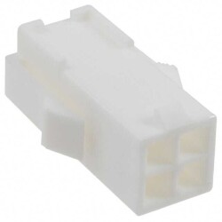 4 Rectangular Connectors - Housings Receptacle Natural 0.163