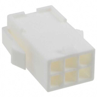 6 Rectangular Connectors - Housings Receptacle Natural 0.163