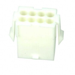 8 Rectangular Connectors - Housings Receptacle Natural 0.163