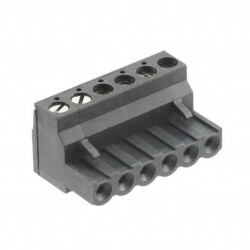 6 Position Terminal Block Plug, Female Sockets 0.200