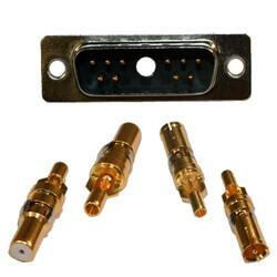 8 (Coax) Position D-Sub, Combo Plug, Male Pins Connector - 1