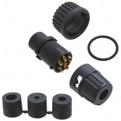 8 Position Circular Connector Plug, Female Sockets Solder Cup - Switchcraft - Conxall