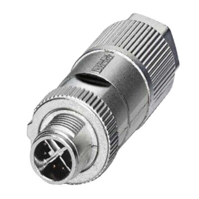 8 Position Circular Connector Plug, Male Pins IDC - 1