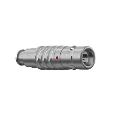 8 Position Circular Connector Plug, Male Pins Solder Cup - 1