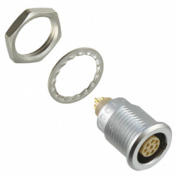 8 Position Circular Connector Receptacle, Female Sockets Solder Cup - LEMO