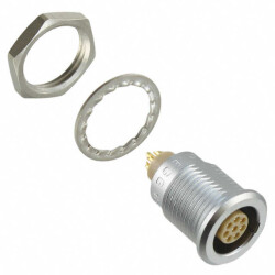 8 Position Circular Connector Receptacle, Female Sockets Solder Cup - 1