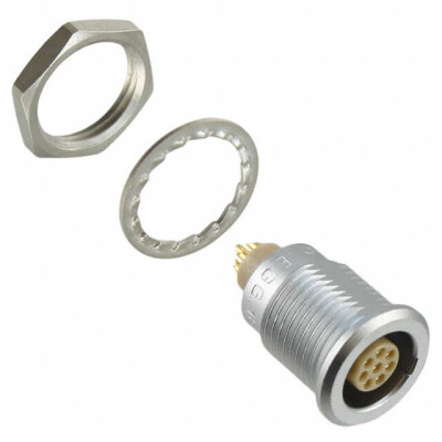 8 Position Circular Connector Receptacle, Female Sockets Solder Cup - 1
