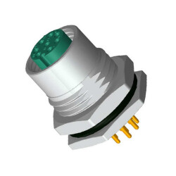 8 Position Circular Connector Receptacle, Female Sockets Solder - Amphenol LTW