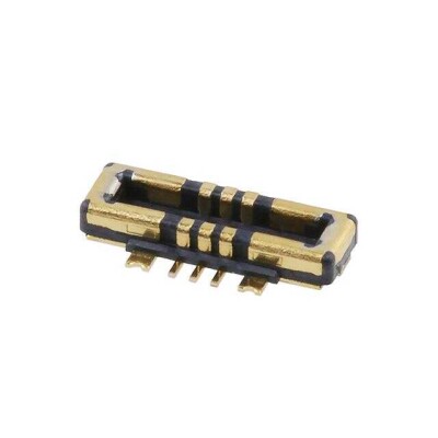 8 (6 + 2 Power) Position Connector Plug, Outer Shroud Contacts Surface Mount Gold - 1