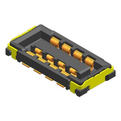 8 (4 + 4 Power) Position Connector Receptacle, Center Strip Contacts Surface Mount Gold - 1