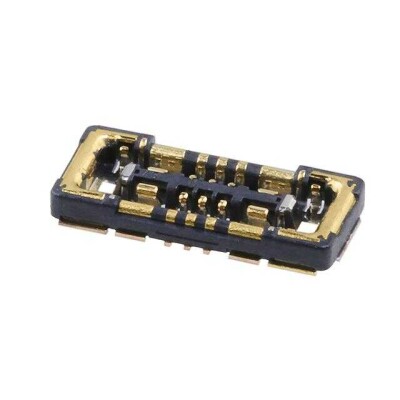 8 (6 + 2 Power) Position Connector Receptacle, Center Strip Contacts Surface Mount Gold - 1