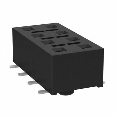 8 Position Receptacle, Bottom Entry Connector Surface Mount - 1