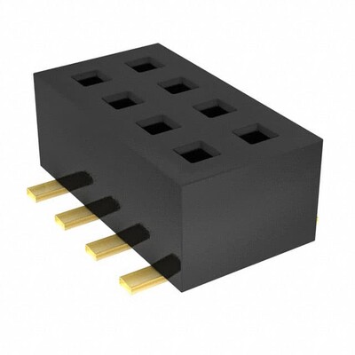 8 Position Receptacle Connector Surface Mount - 2
