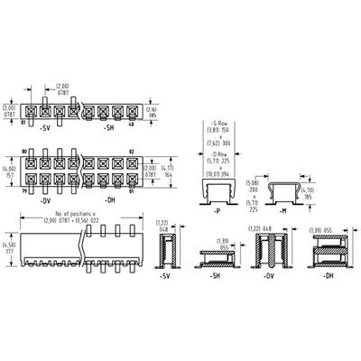 8 Position Receptacle Connector Surface Mount - 4